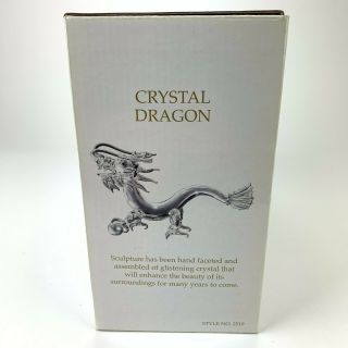 Crystal Bearded 8 " Dragon Figurine,  By Shannon Of Ireland Crystal Design.