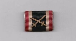 Ww2 German Award Ribbon Bar,  War Merit Cross With Swords,  C305