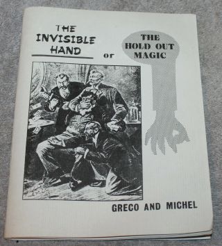 Vintage The Invisible Hand The Hold Out Magic Greco And Michel Booklet