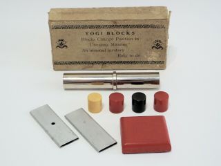 1940s Magic Trick " Yogi Blocks " By The National Magic Company,  Chicago,  Il