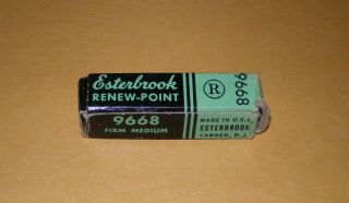 Esterbrook Durachrome Renew Point 9668 Firm Medium Nib Old Stock W/ Box