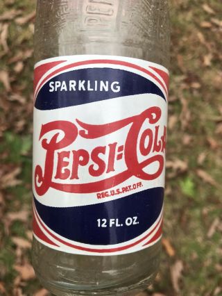 RARE VINTAGE RED WHITE & BLUE DOUBLE DOT PEPSI COLA BOTTLE GREENWOOD MISS 2