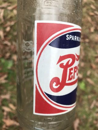 RARE VINTAGE RED WHITE & BLUE DOUBLE DOT PEPSI COLA BOTTLE GREENWOOD MISS 3