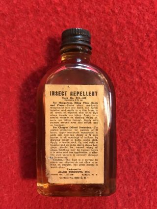 Ww2 Usmc Insect Repellent (jungle First Aid Kit) Stock No.  S13 - 450,  2 Oz.  Nos