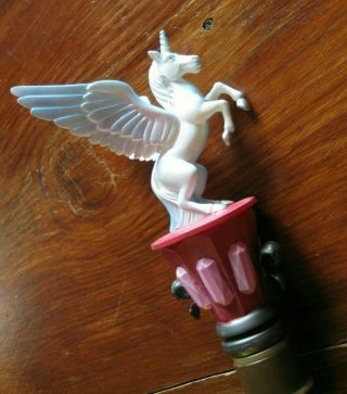 Great Wolf Lodge Magiquest Wand W/ Pegasus Unicorn Topper Pegacorn Pink Brown