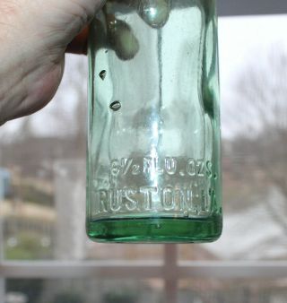 Rare Straight Side " Coca Cola Aqua Bottle " Ruston,  La.