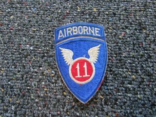 Wwii Us Army 11th Airborne Division Patch With Attached Tab