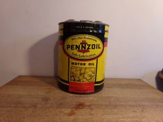 Vintage Pennzoil 5 Gallon Motor Oil Can