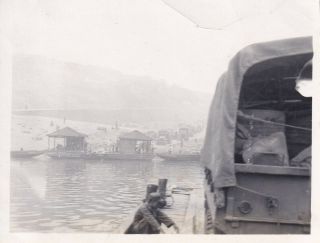 Wwii Photo Aaf 1st Bomb Group Truck Ferry At Hanchung Hanzhong China 56
