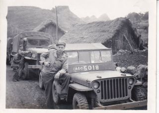 Wwii Photo Aaf 1st Bomb Group Jeep Hanchung Hanzhong China 1944 Cbi 24