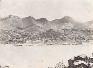 Wwii Snapshot Photo Riverfront At Hanchung (hanzhong) China 1944 Cbi 18