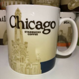 Nw Starbucks Chicago Global Icon Collector Series City Coffee Mug 16 Oz -