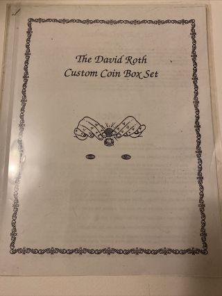 David Roth Coin Box Set Magic Trick Vintage Magician Guide