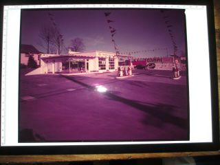 Negative Carter Vintage Gas Station 8 X 10 Negative Seattle Wa? 1950s 60s?