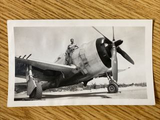Wwii Fighter Plane At Us Air Base Tinian Island Snapshot Photo