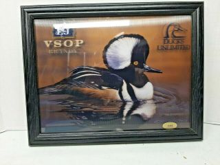E & J Brandy Ducks Unlimited 1997 3 - D Mirrored Canvasback Canada Geese