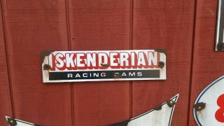 Iskenderian Racing Cams Speed Shop Barn Find Look Painted Gas Oil Hand Made Sign