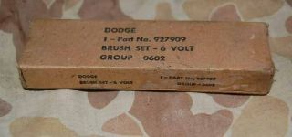 Wwii Dodge Wc - 51 53 53 6v Dynamo Brushes Nos