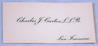 “carter The Great” Business Card C 1925 - Vintage