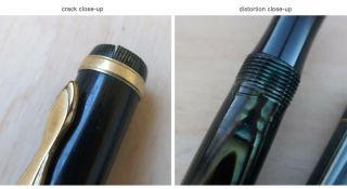 Vintage No.  122 PL Celluloid Montblanc fountain pen - Some damages 5