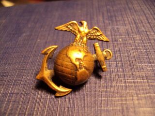 Wwii United States Marine Corps Enlisted Man Garrison Cap Ornament