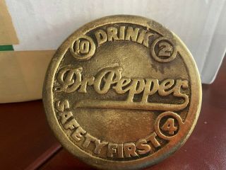 Vintage Original1933 Dr Pepper Sidewalk Marker Sign Coca Cola Orange Crush