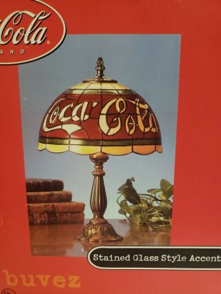 Coca Cola Tiffany Style Plastic Lamp