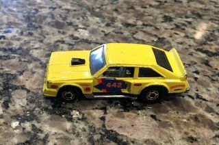 Vintage Hot Wheels Mattel Die Cast Race Car Flat Out 442 1978 Yellow