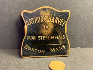 Vintage Brass Advertising Paper Clip,  Arthur C.  Harvey Steel,  Boston,  Ma 2