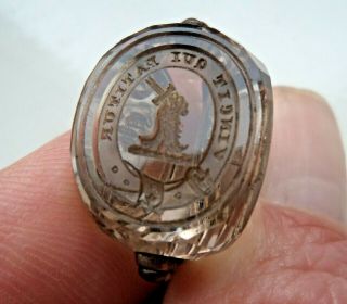 Georgian C1800 Three Face Engraved Fob Seal / Intaglio – Chester? Family Crest