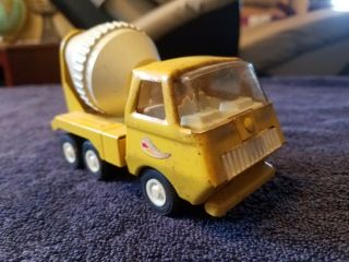 Vintage 1970’s Tonka Mini Cement Mixer Truck Pressed Steel Yellow Metal Toy