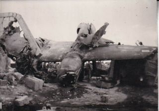 Wwii Snapshot Photo Aaf P - 38 Lightning Fighter Shot Down Crashed 43