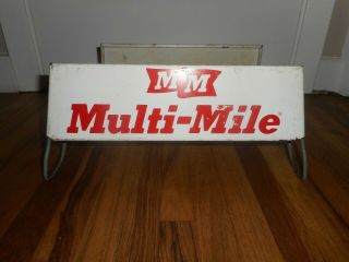 Vintage Multi Mile Mm Gas Station Advertising Tire Display Holder Sign
