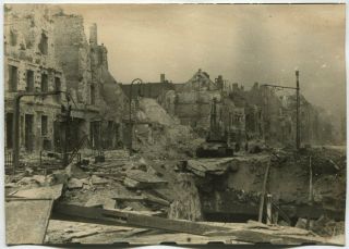Wwii Large Size Photo: Destroyed Berlin Street & Underground View,  May 1945