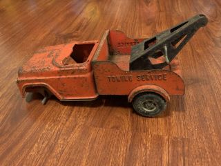 Toy Vintage Toy Red Buddy L Wrecker Tow Truck Towing Service Parts