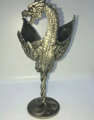 Myths And Legends Pewter Dragon Wine Glass No Glass