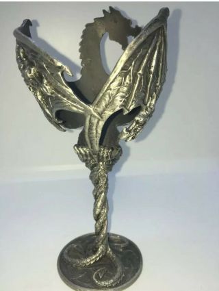 myths and legends pewter dragon wine glass NO GLASS 2