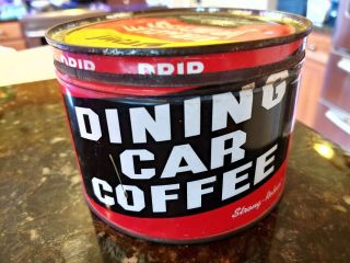 Vintage Dining Car Coffee Tin/can