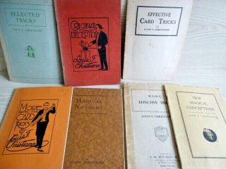 7 Magic Booklets By Louis F Christianer - C1916 - C1923 - 1 Signed By F G Thayer