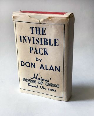 The Invisible Pack By Don Alan / Vintage Magic Card Trick