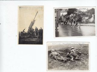 Wwii Photo Set (3) - Captured German Army Photos (veteran Brought Back)