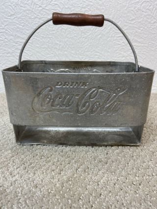 Vintage Coca - Cola Steel Metal Bottle Holder Carrier 6 Pack