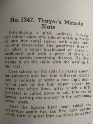 Thayer ' s Miracle Slate / diablo slate - magic trick 3