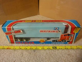 Vintage Champ Of The Road 1/50 Scale Semi Truck,  Trailer Model Watkins.  Nos/new