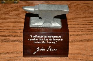 John Deere 1837 - 1987 150 Year Historic Anniversary Anvil Plaque