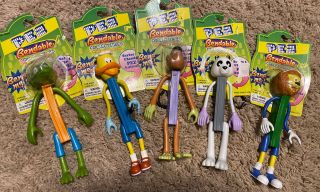 Pez Bendeble Collectibles 5 Animals With Backpack Clip Read