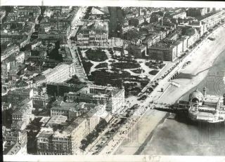 1940 Press Photo Aerial View Of French Resort City,  On The Riviera
