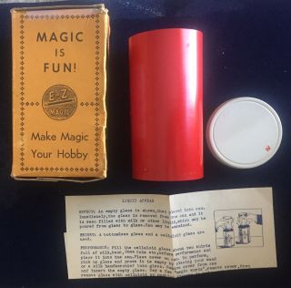 Vintage E - Z Magic Trick Liquid Appear No Glass Or Insert Circa 1950