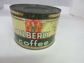 Vintage Alberly Coffee Tin Advertising Collectible 78 - H
