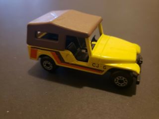 Vintage 1977 Matchbox Lesney Superfast 53 Jeep Cj6 Yellow Brown Cj - 6 England